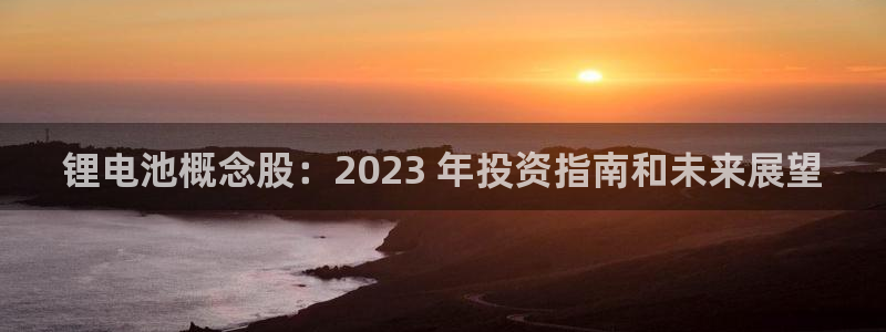 尊龙官方APP下载：锂电池概念股：2023 年投资指南和未来展望